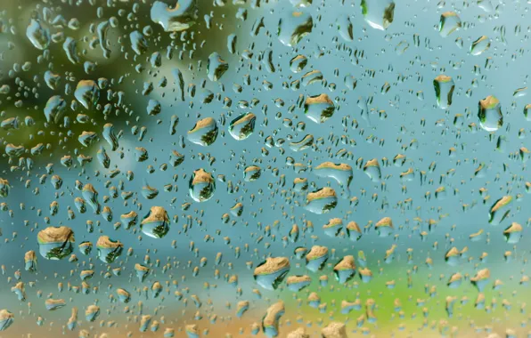 Picture glass, drops, background