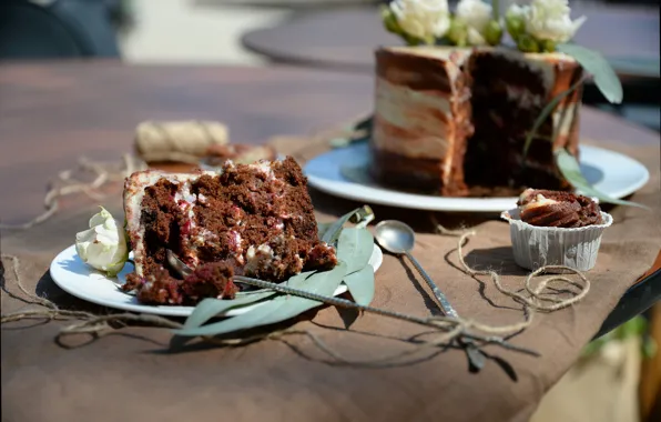 The sweetness, cakes, piece, Cake