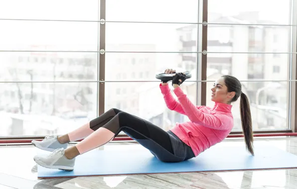 Picture brunette, workout, fitness, abs