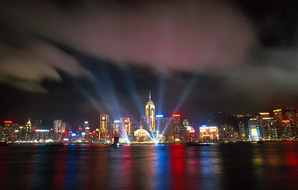 Night, the city, hong kong