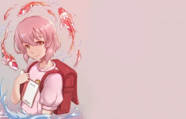 Fish, girl, notebook, Form voice, You No Katachi