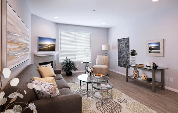 Picture design, decor, chair, living room, pillow, TV, table, room