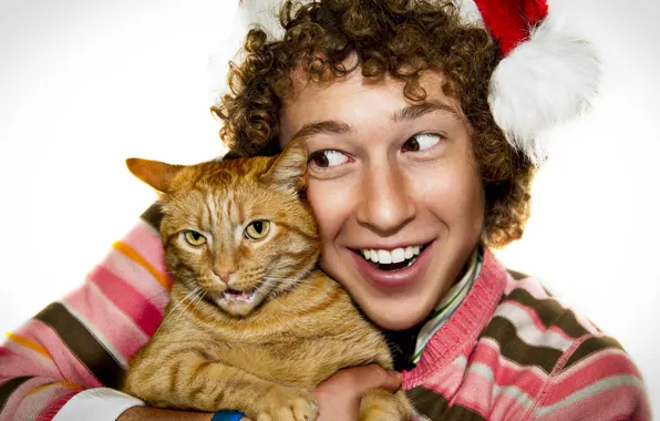 Cat, joy, friends