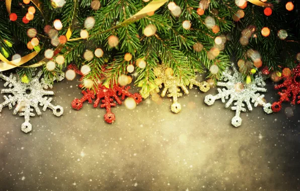 Decoration, snowflakes, tree, Christmas, decoration, xmas, Merry, Christmas. New Year