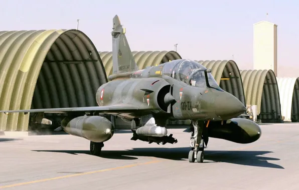 Hangars, Mirage 2000, French multi-role fighter of the fourth generation, assault Aviation