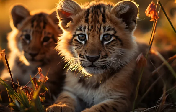 Look, nature, tiger, portrait, face, tigers, the cubs, tiger