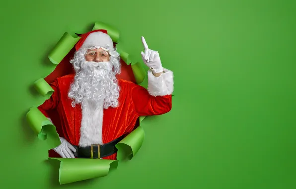 New year, beard, Santa Claus, colored background