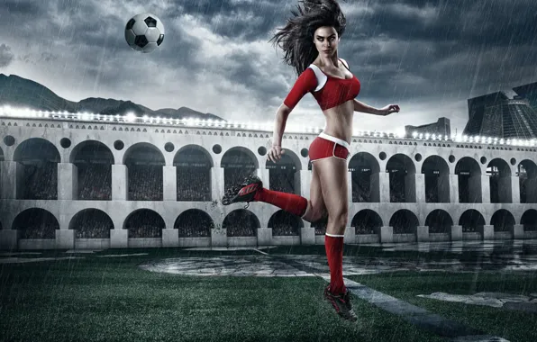 Picture sexy, the ball, blow, beauty, stadium, 2014, Brazil World Cup