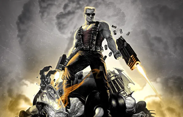 Gun, man, soldiers, sleeve, By Nukem, Duke Nukem 3D: 20th Anniversary World Tour
