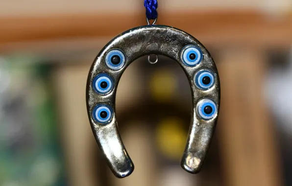 Eyes, macro, background, horseshoe, guardian, from the evil eye