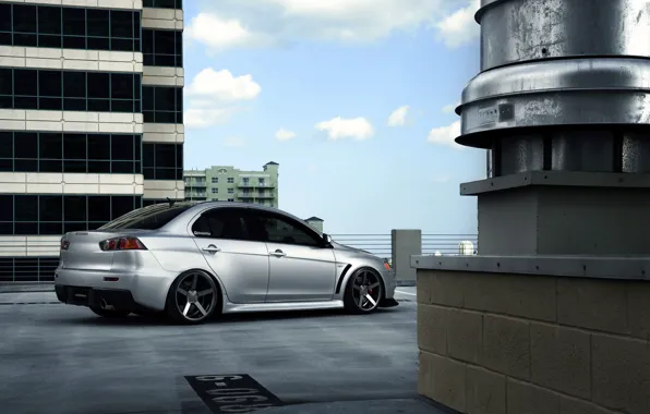 Silver, Mitsubishi, Lancer, Evolution, Lancer, Mitsubishi, silvery, evolution