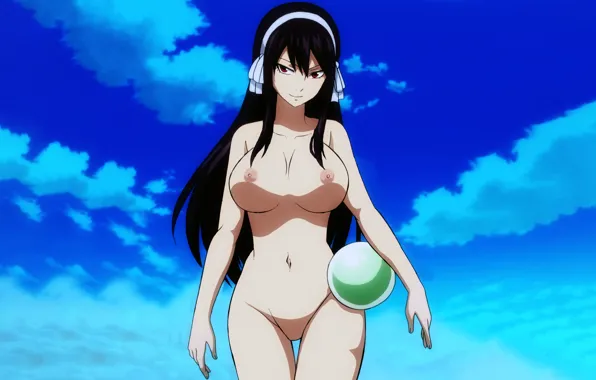 Girl, sexy, long hair, nipples, boobs, anime, beautiful, pretty