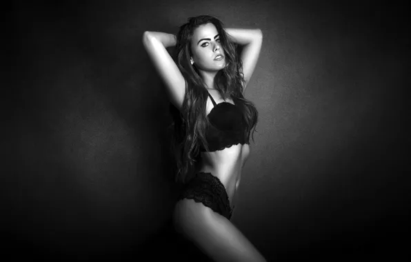 Look, pose, background, model, panties, makeup, figure, hairstyle