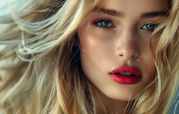 Picture look, girl, light, close-up, face, pose, portrait, blonde