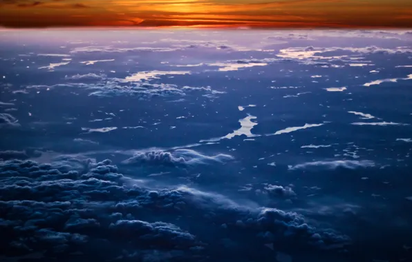 The sky, clouds, sunset, nature, sky, nature, sunset, clouds