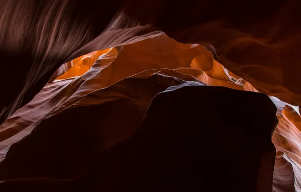 Picture canyon, AZ, USA, America, twilight, antelope canyon