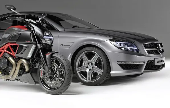Machine, Mercedes-Benz, motorcycle, bike, Mercedes, AMG, the front, ducati