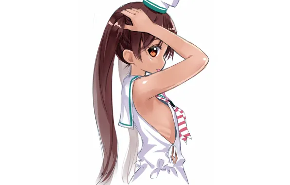 Girl, sexy, long hair, anime, beautiful, pretty, brunette, attractive