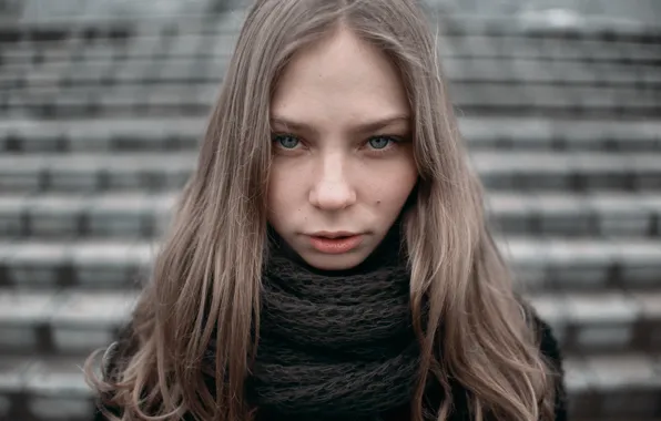 Girl, scarf, Lisa, Artur Bashirov