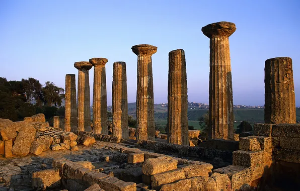 The temple of Hercules, Hera Temple in Agrigento