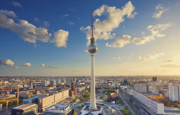 Picture tower, Germany, area, panorama, Berlin, Alexanderplatz
