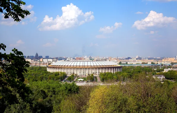 Spring, Moscow, Gory, Stadium "Luzhniki"