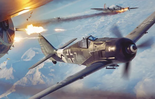 Germany, Air force, Focke-Wulf 190, The second World war, Piston fighter, Focke-Wulf 190A-8