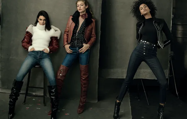 Picture model, three, Kendall Jenner, Gigi Hadid