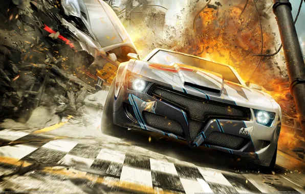 Race, CG Wallpapers, Split-Second, Racing, Explosions, Car, Black Rock Studio