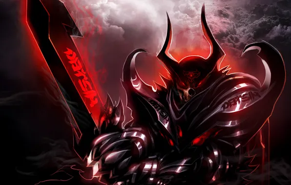 Warrior, dark, sword, warrior
