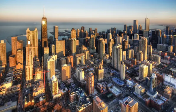 Building, skyscrapers, Chicago