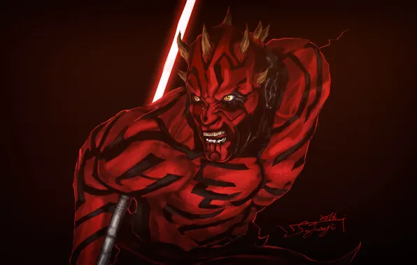 Figure, Star Wars, Dark, Sword, Darth Maul, Dark Side, Art, Darth Maul