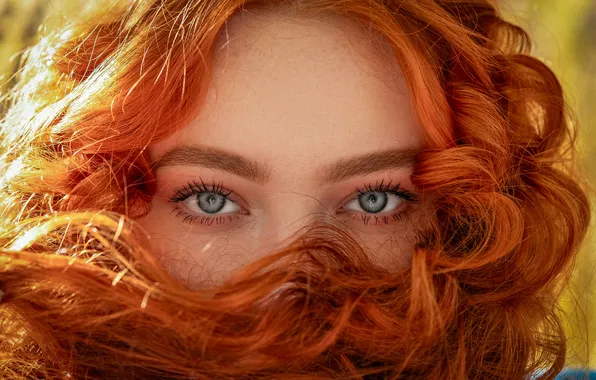 Look, red hair, curls, charm, these eyes opposite, Natalia Maksimova