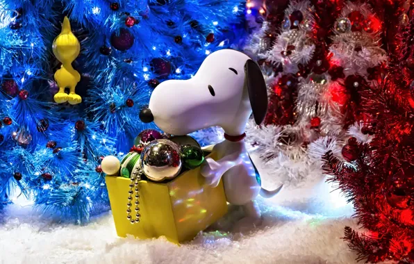 Picture decoration, toys, dog, tree, decoration, Snoopy, Snoopy