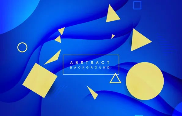 Blue, yellow, abstraction, Abstract, background, Geometric, geomerty