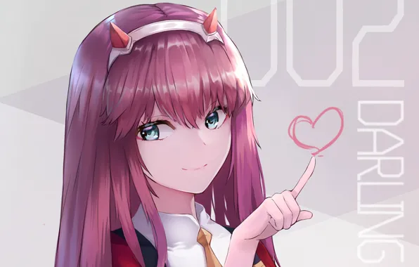 Girl, background, anime, art, 002, Darling In The Frankxx, Cute in France