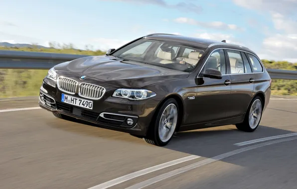 Picture road, auto, speed, BMW, xDrive, Touring, Modern Line, 530d