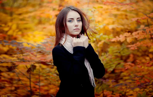 Picture autumn, portrait, coat