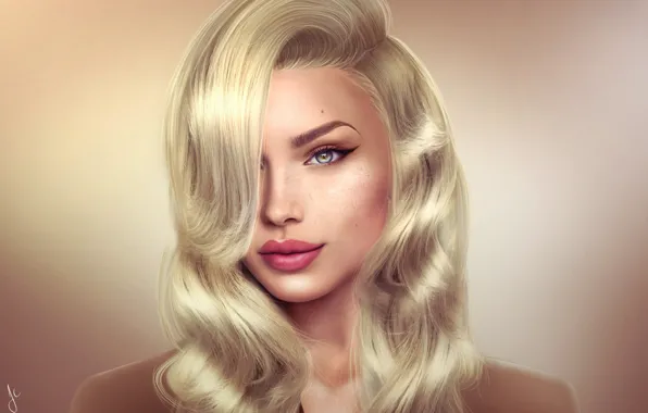 Picture look, face, hair, blonde, cutie