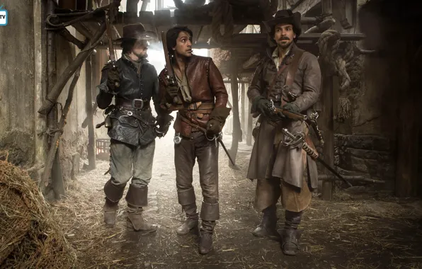 The series, The Musketeers, The Musketeers, Tom Burke, Luke Pasqualino, Santiago Cabrera
