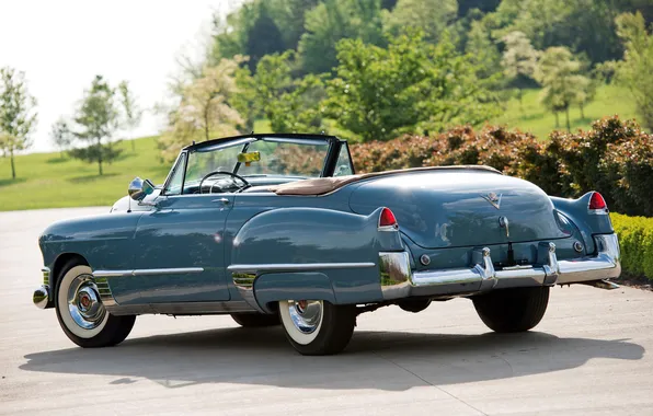 Car, auto, Cadillac, rear view, retro, Convertible, 1949, Sixty-Two