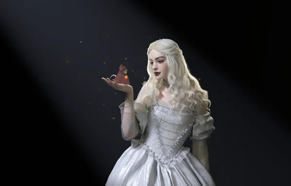 Girl, Girl, Fantasy, Art, Alice in Wonderland, Anne Hathaway, Princess, Anne Hathaway