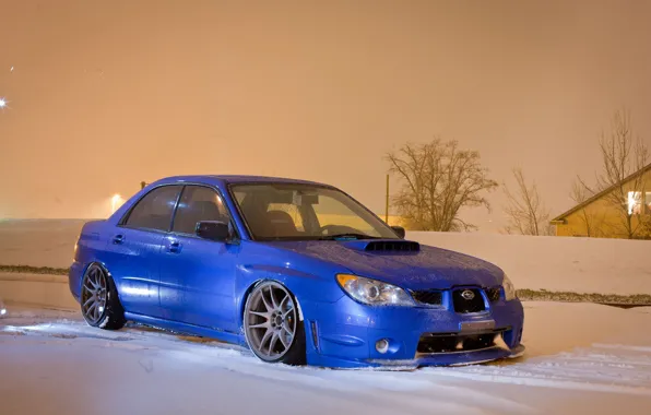 Winter, machine, snow, Wallpaper, Subaru, car, WRX, impreza