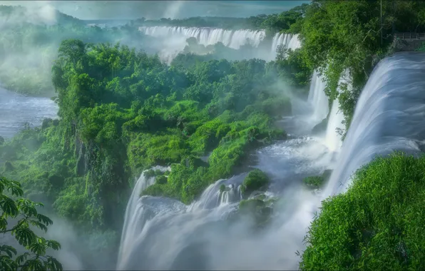 Nature, view, waterfall, nature, Argentina, view, waterfall, Argentina