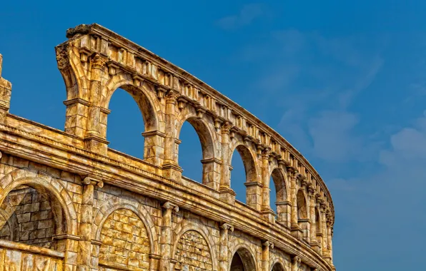 Picture the sky, the ruins, ruins, Colosseum, amphitheatre
