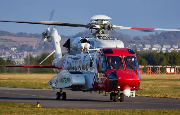 Picture helicopter, twin-engine, transport, Sikorsky S-92A