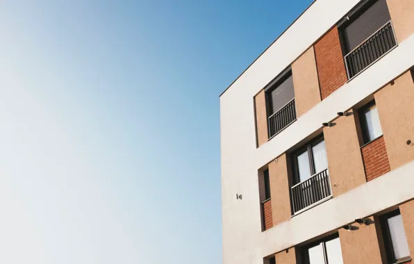 The sky, house, the building, window