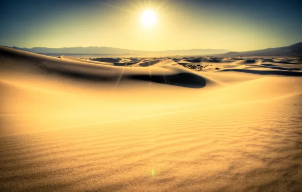 Sand, the sun, landscape, desert