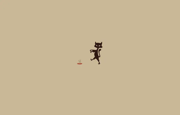 Picture animals, movement, food, minimalism, humor, Cat, zombies, center