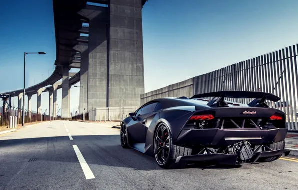 Bridge, Lamborghini, support, spoiler, carbon, Sesto Elemento